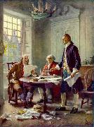 Jean Leon Gerome Ferris Writing the Declaration of Independence, 1776 oil painting